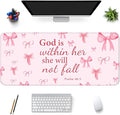 Desk Mat,Large Mouse Pad 35''×15.6'' XXL Extended Mouse Pad Mat Desk Pad with Non-Slip Base Mousepad for Computer,Office,Keyboard and Laptop - Bowtie