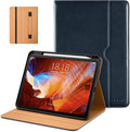 DTTO for iPad Pro 11 inch Case (M5/M4) 2025/2024, Premium Leather Business Folio Stand Cover with Pencil Holder - Auto Wake/Sleep and Multiple Viewing Angles, Blue