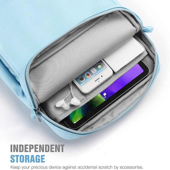 TiMOVO 9-11 Inch Tablet Sleeve Bag with Shoulder Strap for iPad 11-inch A16 2025, iPad 10th Gen. 10.9"/10.2", Galaxy Tab A9+/A11Plus 11", Light Blue