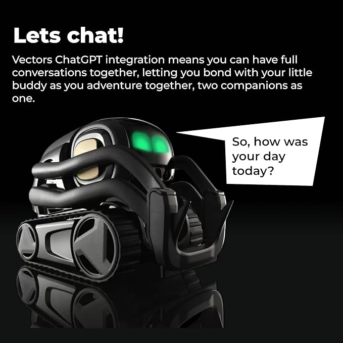 Anki Vector 2.0 AI ChatGPT Connected Robot Companion – Smart Autonomous Home Robot with Face Recognition and Voice Conversations - ChatGPT Subscription Required (Black)