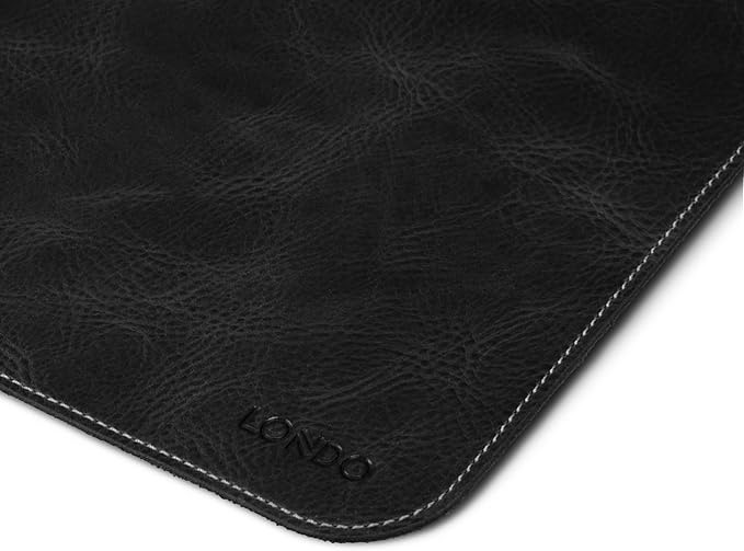 Londo Top Grain Leather Extended Mouse Pad – Large Desk Mat for Office & Gaming, Smooth Writing Surface, Non-Slip Base, Durable & Stylish Workspace Accessory