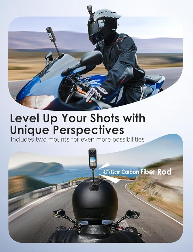 Flexible Adhesive Mount Compatible for Insta360 Helmet Mount X5 X4 X3 Ace Pro for Go Pro Hero Action Camera Base Kit for DJI Osmo Action Sports Camera Accessories Camera Mounts and Supports