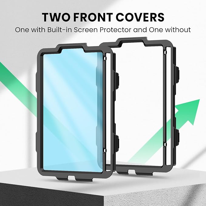 SEYMAC Case for iPad mini 7th Generation (A17 Pro) 2024/ Mini 6th Generation 8.3 Inch, Full-Body Shockproof Protective Case with Screen Protector, 360° Rotating Stand, Hand/Shoulder Strap, Blue