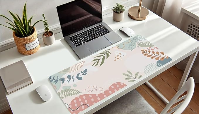 French KOKO Large Desk Mat - XL Desk Pad Deskpad Deskmat Cute Girls Womens Desktop Protector Home Office Essentials Laptop Pad Mousepad