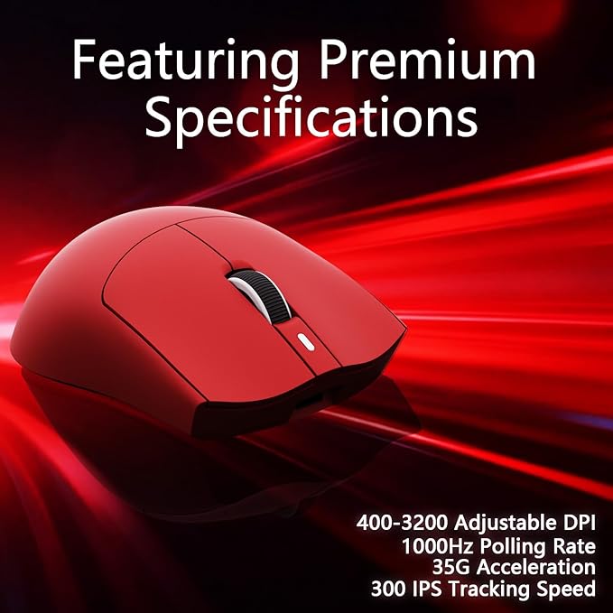 AJ139P V3 MC Wireless Gaming Mouse 2.4G Wired/Bluetooth | RGB Magnetic Charging Dock | Lightweight Design | 24K DPI | 800mAh Battery | PAW3311 Sensor | 5 Programmable Buttons, Compatible with PC/Mac