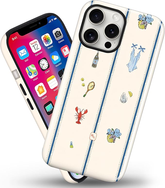 Magnetic for iPhone 14 Pro Max Case Cute Frog Stripes Phone Case, Summer Shockproof Slim TPU and Hard PC Protective Phone Cover Compatible with MagSafe Designed for Women Girls