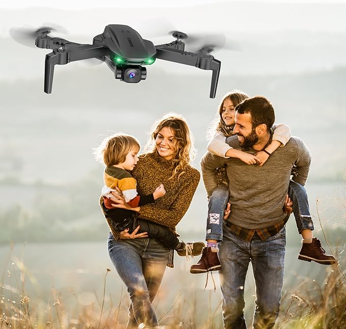 SIMREX Drone With Camera for Kids Beginner & Adults – Foldable RC Quadcopter with Altitude Hold, Optical Flow Positioning , Indoor Mini Drone with One Key Start, Headless Mode, 3D Flip, Gift for Boys & Girls & Teenagers