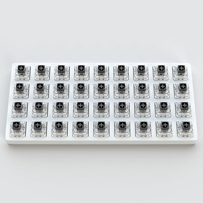 Kailh Box Black Switches for Mechanical Keyboard,3-Pin 60gf Linear/Factory Lubed/Dust&Waterproof Switches(Kailh Box Black,72Pcs)