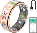 Enamel Craft Smart Ring for Women & Men, No Subscription Fitness Tracker with Heart Rate, Sleep Tracking, SpO2 – IP68 for iOS & Android (Enamel Color, 12)