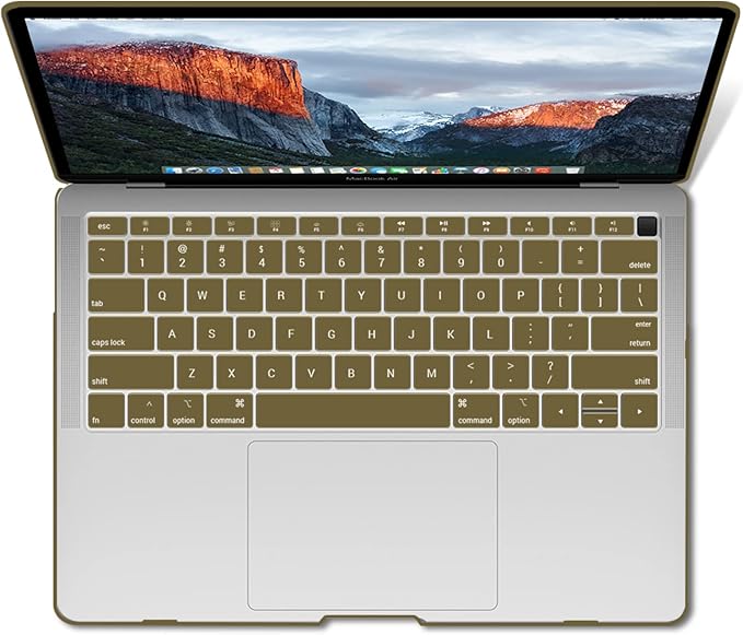 IBENZER Compatible with New MacBook Air 13 inch Case 2022 2021 2020 M1 A2337 A2179 A1932, Plastic Hard Shell Case with Keyboard Cover for Mac Retina Display with Touch ID, Olive Green, MAT13-OLGN+1