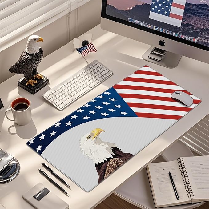 JIALONG Large Gaming Mouse Pad, XXL Desk Mat, Durable Extended Mousepad with Stitched Edges, Non-Slip Base Keyboard Mat for Gamer, Office and Home - 35.4x15.7 Inches