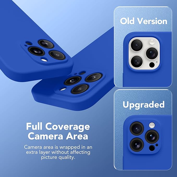 Magnetic for iPhone 14 Pro Case, Compatible with MagSafe, [Full Camera Protection][Screen Protector] Silicone Shockproof Protective Phone Case for iPhone 14 Pro 6.1", Klein Blue