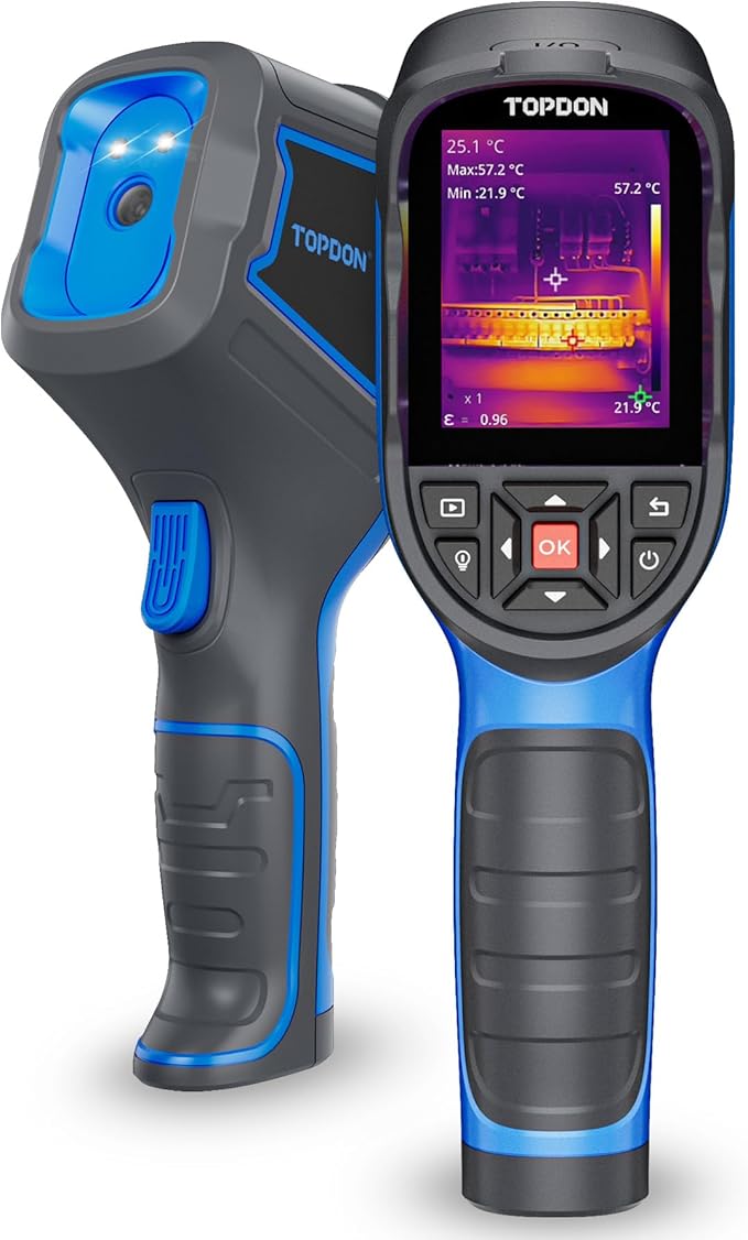 TOPDON Thermal Imaging Camera TC004 SE - 256x192 IR Resolution, 21Hrs Runtime & 32GB Storage with Video Recording, PC Analysis for Electrical/HVAC/Building Inspection