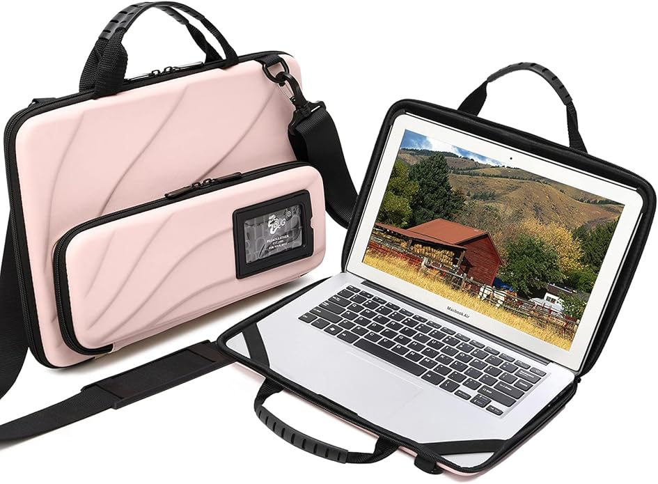 Laptop Case Hard Shell Laptop Bag for Men Women with Shoulder Strap