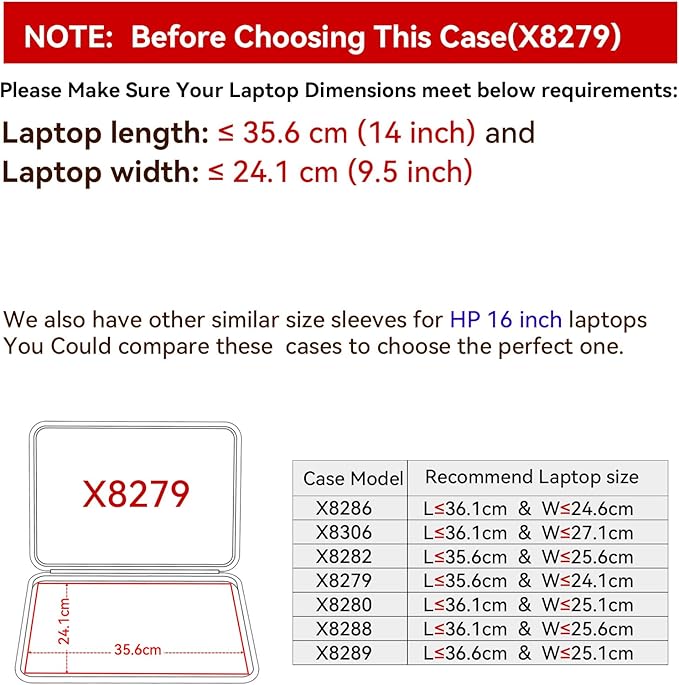 Smatree Hard EVA Protective Sleeve Compatible for 16 inch HP OmniBook X Flip NGAI 16/X Flip Next Gen AI 16,for 16inch OmniBook 7Flip 2-in-1 Laptop Next Gen AI PC, 16inch ZBook Studio G11 Case (X8279)