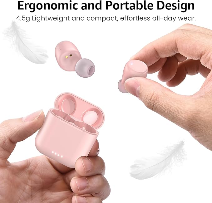 TOZO T6 Wireless Earbuds, Bluetooth 5.3 Ear Buds, Stereo Sound in Ear Headphones, 50 Hours Playtime, Wireless Charging Case, APP Customizable EQs, IPX8 Waterproof Earphones
