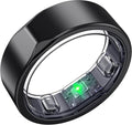 Smart Ring for Women Men, Titanium Fitness Ring with Heart Rate, Stress & Sleep Monitoring,Step & Calorie Counter, 5ATM Waterproof for iPhone and Android,No Subscription Fee (Black, 6)