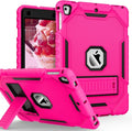 ZoneFoker 9.7" Case for iPad 6th/5th Generation 2018/2017, for iPad Air 2 / Air 1st / Pro 9.7, Heavy Duty Shockproof Protective 9.7 Inch Cover with Built-in Stand for i Pad 6 5 Gen (HotPink)