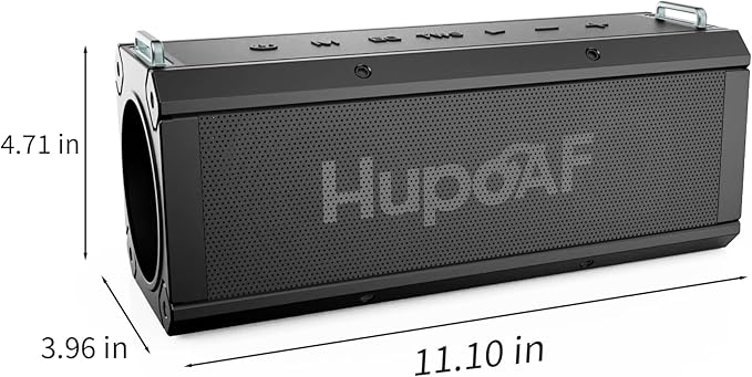 Hupoaf Speaker Bluetooth Wireless, 120W(Peak) Loud Outdoor Speaker with Deep Bass, IPX7 Waterproof, 20000mAh Power Bank/TWS/Portable Strap/EQ/Lightshow, Portable Speaker for Party/Camping/Beach/Garage