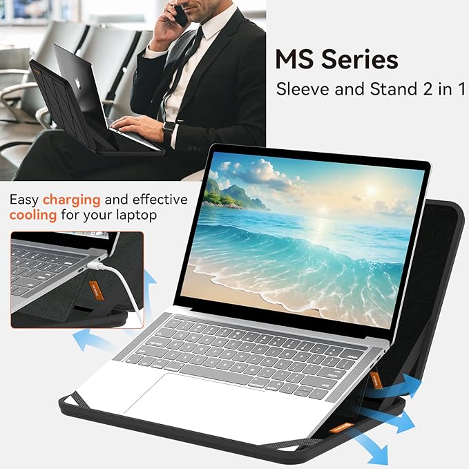 Smatree MS105 Hard EVA Protective Sleeve Case with Stand Compatible for 16.1 inch HP OMEN Gaming Laptop 16z/16t/16, for 16.1 inch HP Victus Gaming Laptop 16t/16