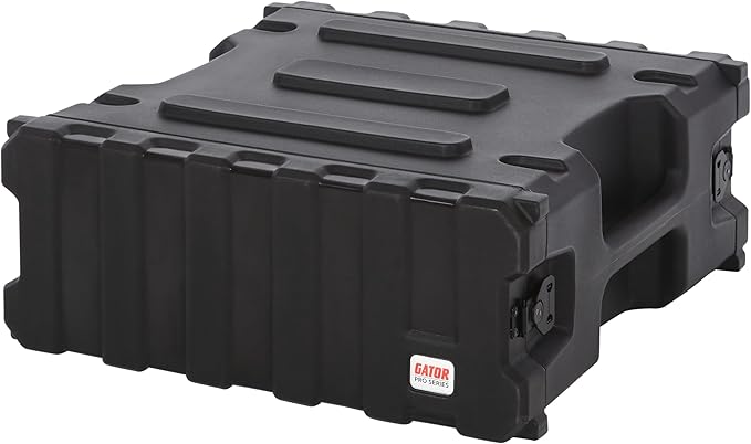 Gator Cases Pro Series Rotationally Molded 4U Rack Case with Standard 19" Depth; Made in USA (G-PRO-4U-19), Black