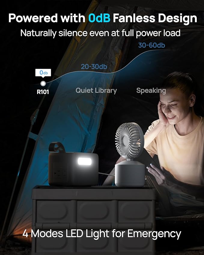 Portable Power Station 89.6Wh LiFePO4 Battery, Solar Power Bank with AC Outlet 100W/110V, USB-C PD Two-Way Fast Charging Small Generator for Laptop, Camping, Home, Office (65W Wall Charger Included)