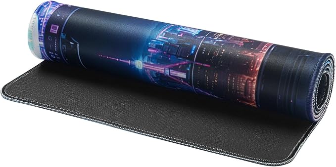 Anime Mouse Pad,Large Mouse Pad, Soft Rubber Base, Non-Slip Surface,31.5x11.8x0.12inch Long Computer Keyboard Mouse Mat,Office Desk Mat,Gaming Mousepad. (Cybergirl)