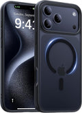 Magnetic for iPhone 17 Pro Max Case,[Anti-Slip][Compatible with MagSafe][Military Grade Drop Protection] Shockproof Protective Translucent Matte Phone Case for iPhone 17 Pro Max Case,Black