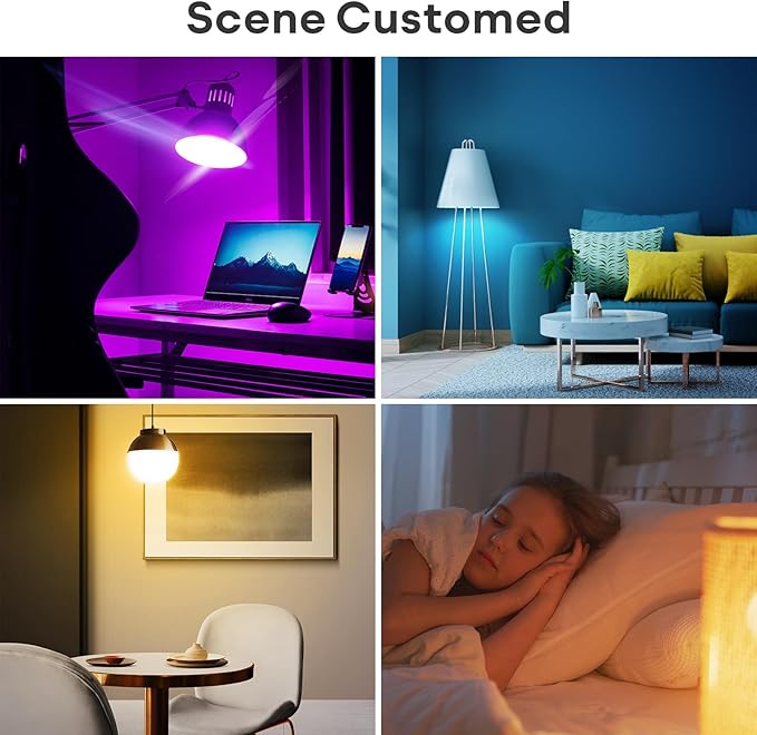 VOCOlinc Smart Light Bulb Works with Apple Homekit, Alexa, Google Home, Full Color Changing WiFi LED Bulbs, 850 Lumens Dimmable Multicolor 2200K-7000K, A21, 9.5W, 3 Pack
