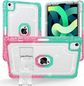 ZoneFoker Case for iPad Air 5th/ 4th Generation Case (2022/2020) 10.9'', for iPad Pro 11 Inch (4th/3rd/2nd/1st Gen), Hard Slim Cover for iPad Air 5 4 th with Pencil Holder/Stand, Pink to Teal Glitter