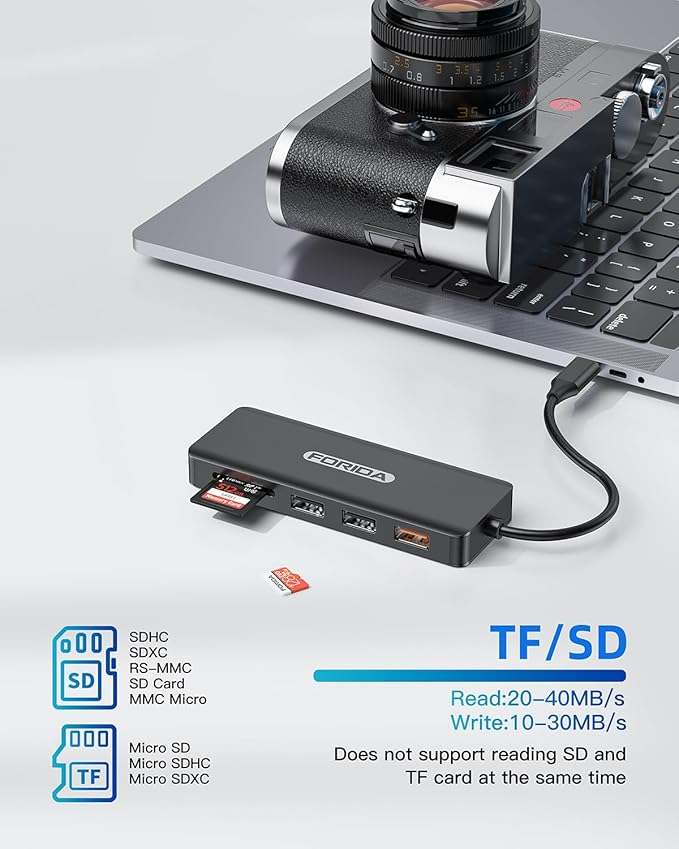USB C Hub, 7 Ports USB MultiPort Adapter for MacBook Pro/Air, Type C to HDMI Dongle with 4K HDMI, 1 10Gbps USB C 3.2 Hubs, 2 USBA 2.0, 100W PD, SD/TF for iPhone 15/16 and Other Type C Devices