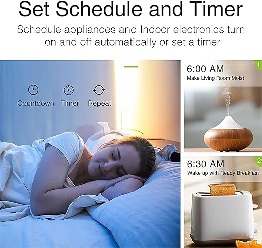 WiFi Smart Plug cETL Listed FCC Certified, Wi-Fi Outlet Compatible with Alexa, Echo and Google Home &IFTTT, No Hub Required, Remote Control,