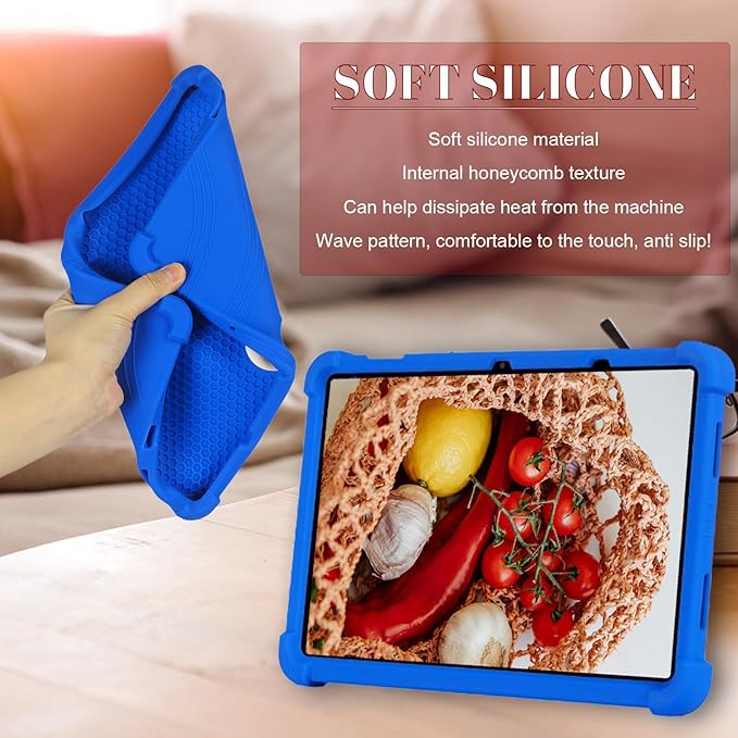 ATOOZ for TCL NXTPAPER 11 Plus Tablet Case 2025 (9469X) with PC Stand Soft Silicone Kids Case for TCL NXTPAPER 11 Plus 11.5 Inch (Blue)