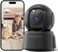 GOLSPARK 2K Indoor Security Camera for Baby Monitor, 2.4GHz WiFi 360 Pet Camera with Night Vision Motion Tracking Detection Two-Way Audio Sleep Mode SD Card Cloud Storage, Black