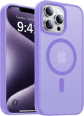 Magnetic for iPhone 12 Pro Max Case, [Compatible with MagSafe][Military-Grade Drop Protection][Anti-Yellowing] Shockproof Translucent Matte Cover for iPhone 12 Pro Max Phone Case,Light Purple