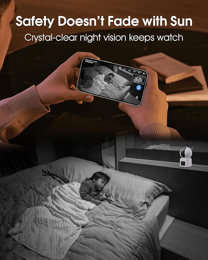 ARCCTV 2-Pack Dual Lens Indoor Security Camera, 2.5K WiFi 6 Pet Camera for Home Security System, 4-View Whole Home Coverage, 360° AI Tracking, 5GHz/2.4GHz Dog Camera, Night Vision, Phone App