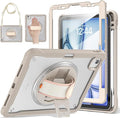 BRAECNstock Case for iPad Air 11-inch M4 2026/ M3 2025/ M2 2024 and Air 5th/4th Gen 10.9‘’ & Pro 11-inch 1st-4th 2018-2022 Kids Cover with Pencil Holder,Screen Protector,Handle Stand-Khaki