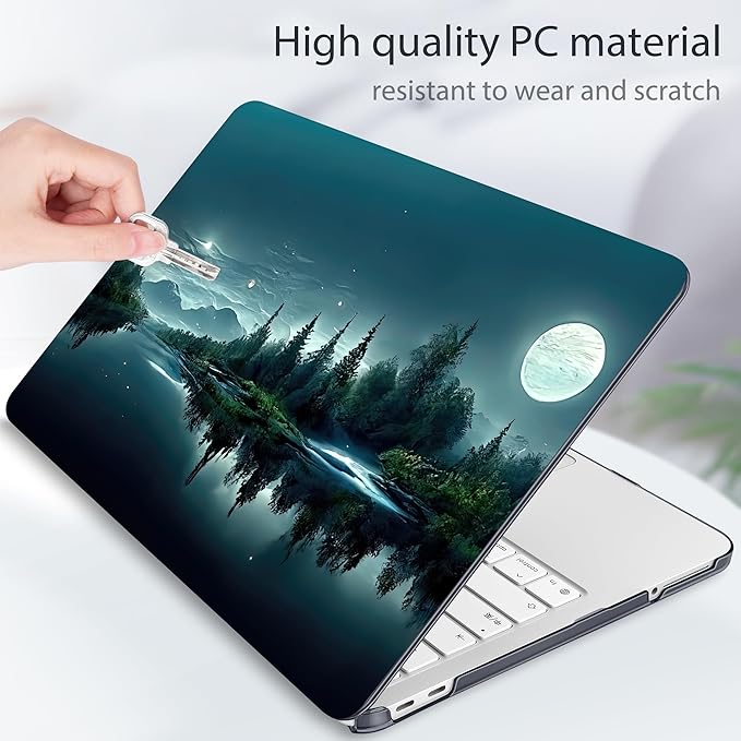Tuiklol for 2026 MacBook Neo 13 Inch A18 Pro Chip Case, (Model A3404) Anti-Scratch Anti-Drop Slim Hard PC Shell Case with Shockproof Protective MacBook Neo Laptop Cover, Night Dark Forest