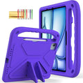 Dteck Case for iPad Air 5th/4th Generation(2022/2020), iPad Pro 11 Case 2022/2021/2020/2018, Shockproof Protective Handle Stand Pencil Holder Kids Case for iPad Air 5/4 10.9" & iPad Pro 11",Purple