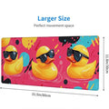 Kawaii Anime Cute Yellow Duck Extended Gaming Mouse Pad Mat with Stitched Edge Non-Slip Base for Office, Home, Computer & Laptop, 31.5"x11.8"