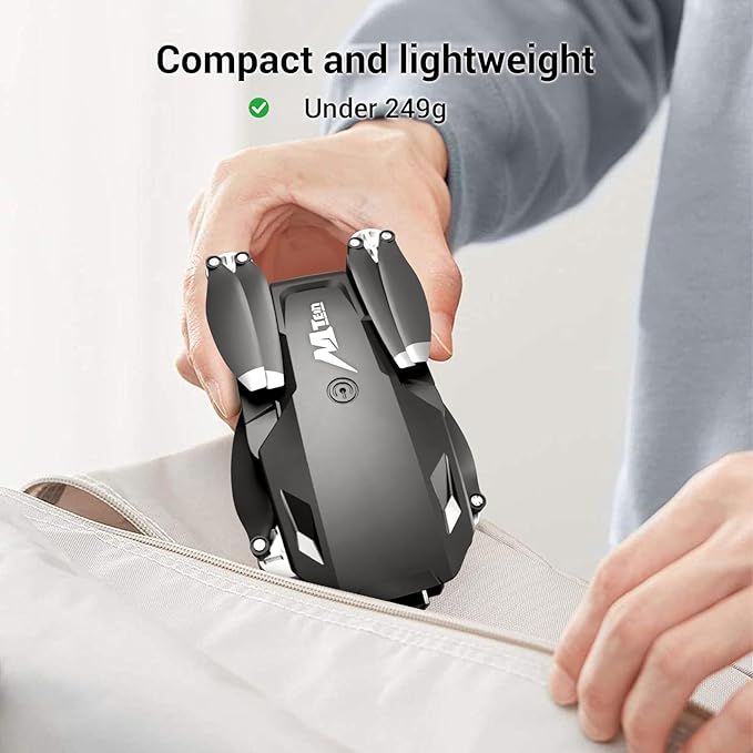 Drone with Camera 2K Brushless Motor Mini Drone 3D Flip FPV RC Drone One-Key Take Off/Landing 2 Batteries Foldable Drones with Camera for Adults Under 249g
