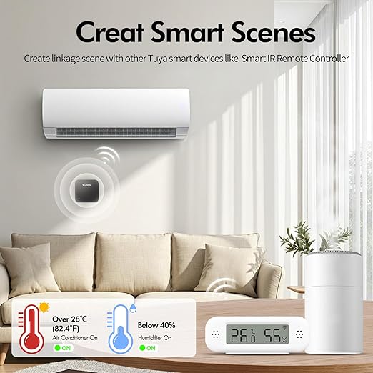eMylo WiFi Thermometer Hygrometer Sensor, Smart Wireless Indoor Temperature Humidity Monitor with App Alerts, Free Data Storage Export, for Home Room Pet Greenhouse, Compatible with Alexa, 3 PCS