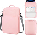 Tablet Sleeve Bag for 13 inch iPad Air (M4/M3/M2) 2026, 13 inch iPad Pro (M5/M4), 12.9" iPad Pro (6th/5th/4th/3rd Gen), Galaxy Tab S10+ S9+ with Magic Keyboard, Protective iPad Case Bag, Pink