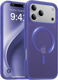 Magnetic for iPhone 17 Pro Case,[Anti-Slip][Compatible with MagSafe][Military Grade Drop Protection] Shockproof Protective Translucent Matte Phone Case for iPhone 17 Pro Case,Cobalt Blue