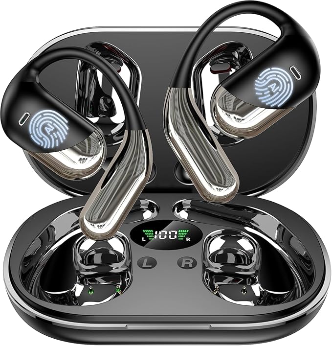 Paekole H5 AI Translation Earbuds: Real-Time 2-Way Language Translator Device (198+ Languages) for Face-to-Face & Travel, Bluetooth Headphones, Audifonos Traductores - Classic Black