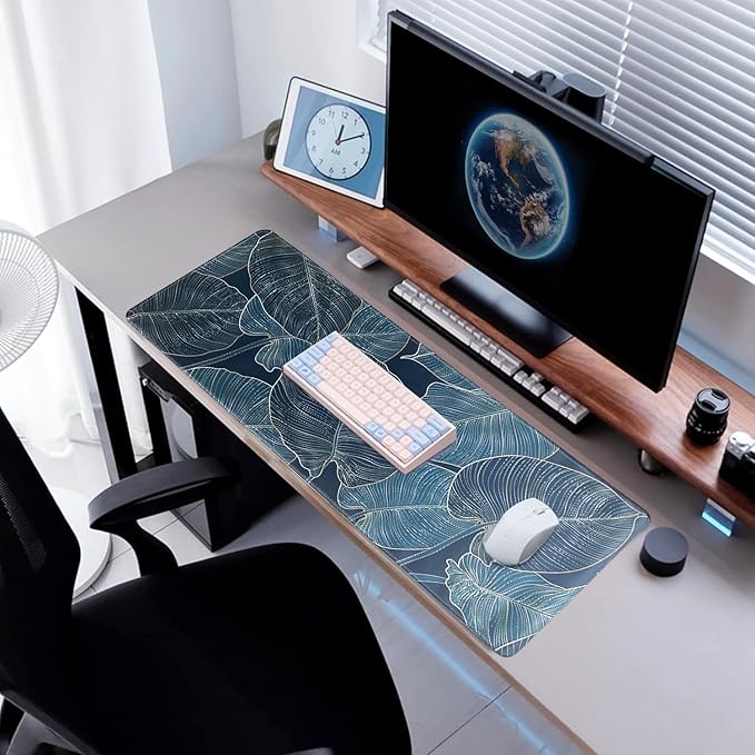 Gaming Mouse Pad (Green Leaves), Large