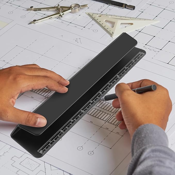 Portable Laptop Wedge Airflow Cooling Stand, Aluminium Laptops Feet Legs Improved Ergonomics, Stability, and Versatility - Compatible with MacBook and All Laptop, with Ruler