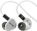Linsoul Kefine Klean in Ear Monitor,10mm DLC Diaphragm Dynamic Driver HiFi Earphones,Wired Gaming Earbuds,Replaceable Nozzles,Detachable Silver-Plated Cable for Audiophile (No Mic 3.5mm, Silver)