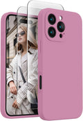 FireNova Designed for iPhone 16 Pro Max Case, Silicone Upgraded [Camera Protection] Phone Case, Soft Anti-Scratch Microfiber Lining Inside, 2024, Lilac Purple