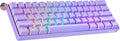 Geeky GK61 SE 60% | Mechanical Gaming Keyboard | 61 Keys Multi Color RGB LED Backlit for PC/Mac Gamer | ANSI US American Layout (Lavender, Mechanical Red)